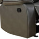 73 Inches Leatherette Motion Loveseat with Console Gray BM232626