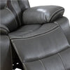 73 Inches Leatherette Motion Loveseat with Console Gray BM232626