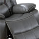 73 Inches Leatherette Motion Loveseat with Console Gray BM232626