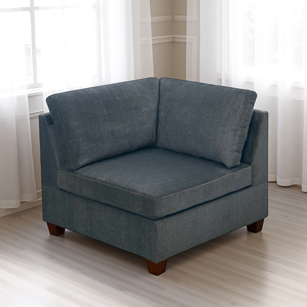 Logan Corner Wedge | 37" | Fabric Upholstered | Gray