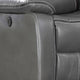 Contrast Stitched Leatherette Power Motion Loveseat with Console Gray By Casagear Home BM232637
