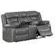 Ryder Power Loveseat | Contrast Stitch | Console | Gray