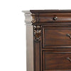 6 Drawer Wooden Chest with Molded and Carved Details Brown BM232651