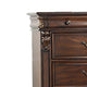 6 Drawer Wooden Chest with Molded and Carved Details Brown BM232651