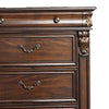 6 Drawer Wooden Chest with Molded and Carved Details Brown BM232651