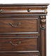 6 Drawer Wooden Chest with Molded and Carved Details Brown BM232651