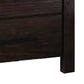 Wooden Nightstand with Metal Bar Handles and Two Drawers, Dark Brown By Casagear Home