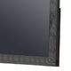Wall Mirror with Rectangular Frame and Natural Wood Grain Details Dark Brown BM232680
