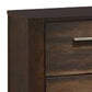 Wooden Nightstand with Two Drawers and Metal Bar Handles, Brown By Casagear Home