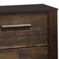 Wooden Nightstand with Two Drawers and Metal Bar Handles, Brown By Casagear Home