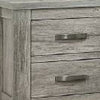 Wooden Nightstand with Two Drawers and Metal Bar Handles, Gray By Casagear Home