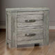 Logan Nightstand | 2 Drawer | Metal Bar Handles | Gray