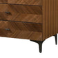 63 Inch Mid Century Modern 6 Drawer Dresser Brown By Casagear Home BM232784