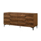 63 Inch Mid Century Modern 6 Drawer Dresser, Brown By Casagear Home