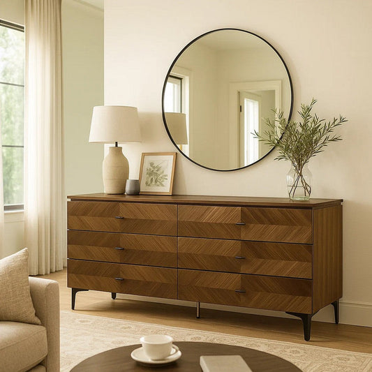 Logan Dresser | 63’’ | 6 Drawer | Mid Century Modern | Brown BM232784