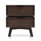 28 Inch Wooden Nightstand with 2 Drawers, Brown By Casagear Home