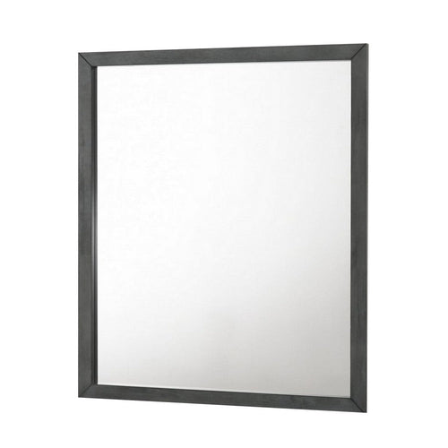 Wall Mirror | Rectangular Frame | Natural Wood Grain | Gray