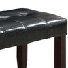 Dining Bench with Faux Leather Upholstery and Chamfered Feet, Black By Casagear Home