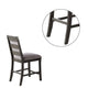 Wooden High Chairs with Upholstered Seat and Backrest Set of 2 Gray BM232886