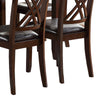 Dining Set | Wood | Chamfered Feet | Cushioned Seat Chairs | Brown