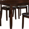 Wooden Dining Set with Chamfered Feet and Cushioned Seat Chairs Brown By Casagear Home BM232892