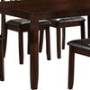 Dining Set | Wood | Chamfered Feet | Cushioned Seat Chairs | Brown