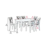 Dining Set | Wood | Chamfered Feet | Cushioned Seat Chairs | Brown