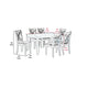 Dining Set | Wood | Chamfered Feet | Cushioned Seat Chairs | Brown