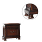 Two Drawers Wooden Nightstand with Bun Feet, Brown By Casagear Home
