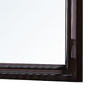 Wooden Mirror with Raised Frame and Molded Details, Brown