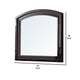 Wooden Mirror with Raised Frame and Molded Details, Brown