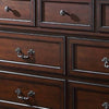 Wooden Dresser with Seven Drawers and Bun Feet Brown By Casagear Home BM232903