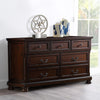 Wooden Dresser with Seven Drawers and Bun Feet Brown By Casagear Home BM232903