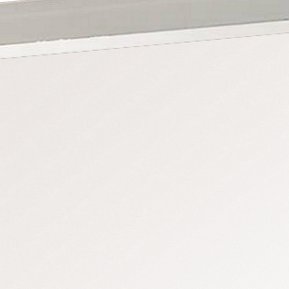 Modern Mirror with Rectangular Frame an Molded Details White BM232904