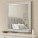 Modern Mirror with Rectangular Frame an Molded Details, White