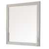 Modern Mirror with Rectangular Frame an Molded Details, White