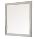 Modern Mirror with Rectangular Frame an Molded Details, White