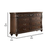 Nine Drawers Wooden Dresser with Molded Details Brown By Casagear Home BM232910