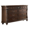 Dresser | Nine Drawers | Molded Details | Wood | Brown