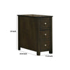 24 Inch 3 Drawer Wooden Chairside Table Brown By Casagear Home BM232914