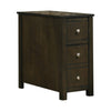 Chairside Table | 24" | 3 Drawers | Wood | Brown