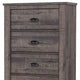 48 inch 4 Drawer Wooden Chest with Cup Pulls Gray By Casagear Home BM232918
