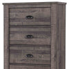 48 inch 4 Drawer Wooden Chest with Cup Pulls Gray By Casagear Home BM232918