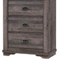 48 inch 4 Drawer Wooden Chest with Cup Pulls Gray By Casagear Home BM232918