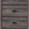 48 inch 4 Drawer Wooden Chest with Cup Pulls Gray By Casagear Home BM232918