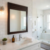 Wall Mirror with Wooden Carvings and Scrolled Frame, Gold