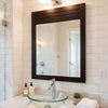 Wall Mirror with Wooden Carvings and Scrolled Frame, Gold