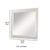 Wall Mirror with Rectangular Frame and Raised Edges White By Casagear Home BM232968