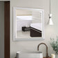 Wooden Wall Mirror with Rectangular Framework White By Casagear Home BM232976