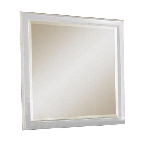 Wall Mirror | Wood Rectangular Framework | White